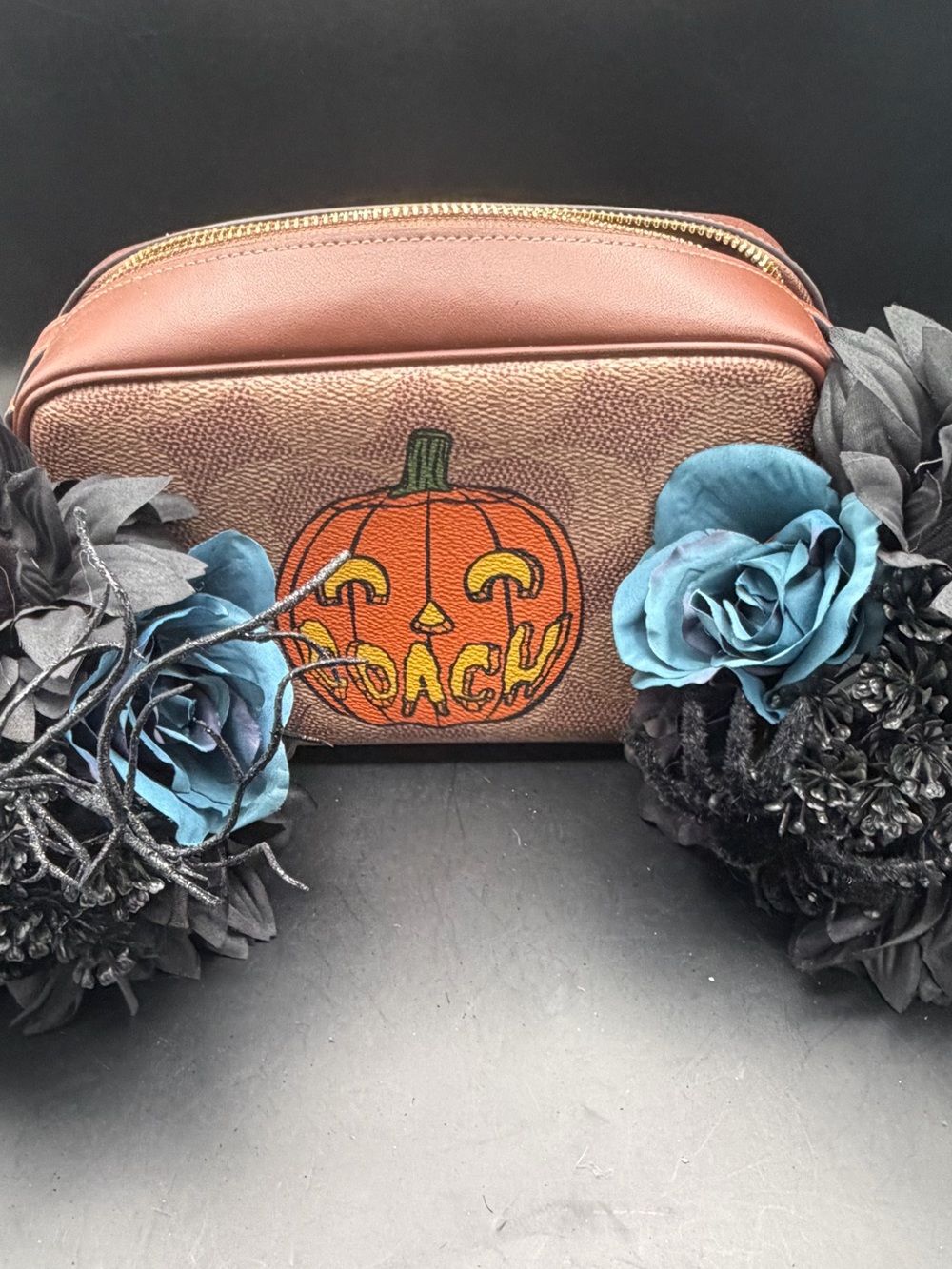 COACH Brown Leather Pumpkin Jamie Crossbody Bag